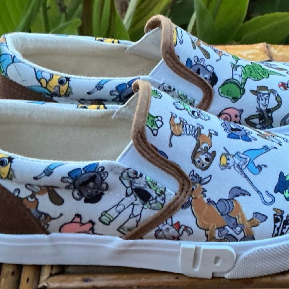 Ground Up Toy Story 4 Graphic All Over Print Slip On Shoes Kids Size 3